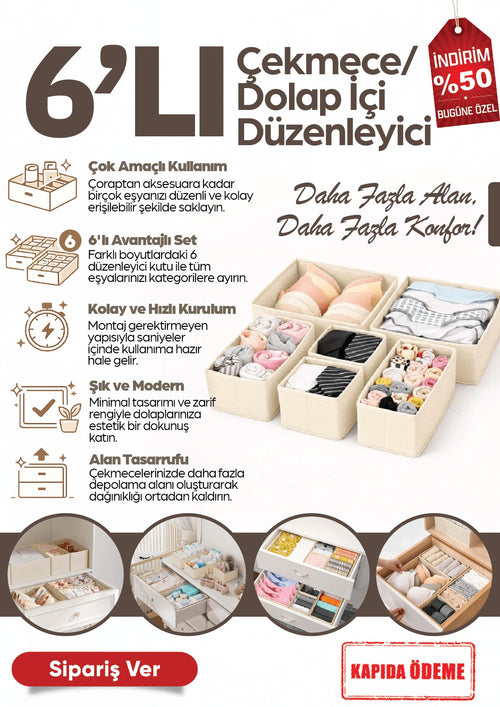Bölmeli Çekmece Düzenleyici Seti
