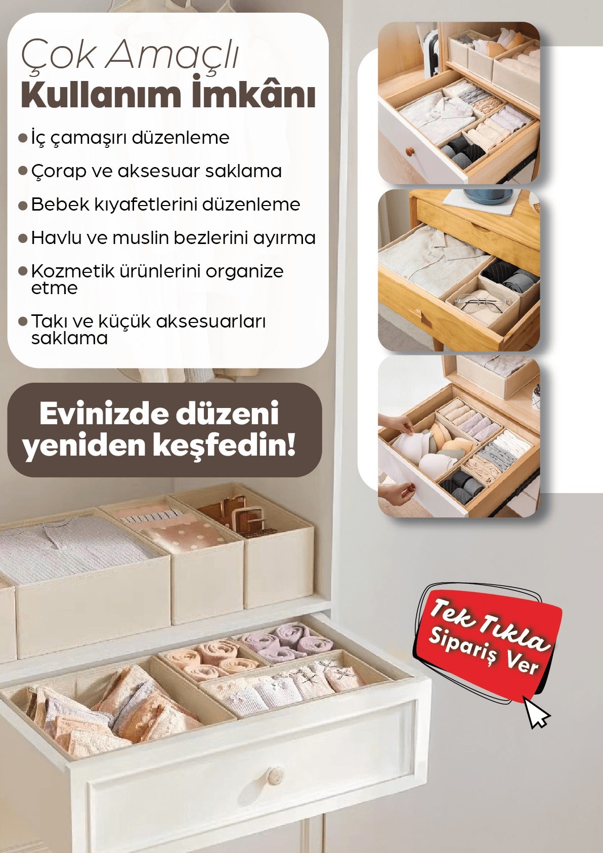 Bölmeli Çekmece Düzenleyici Seti