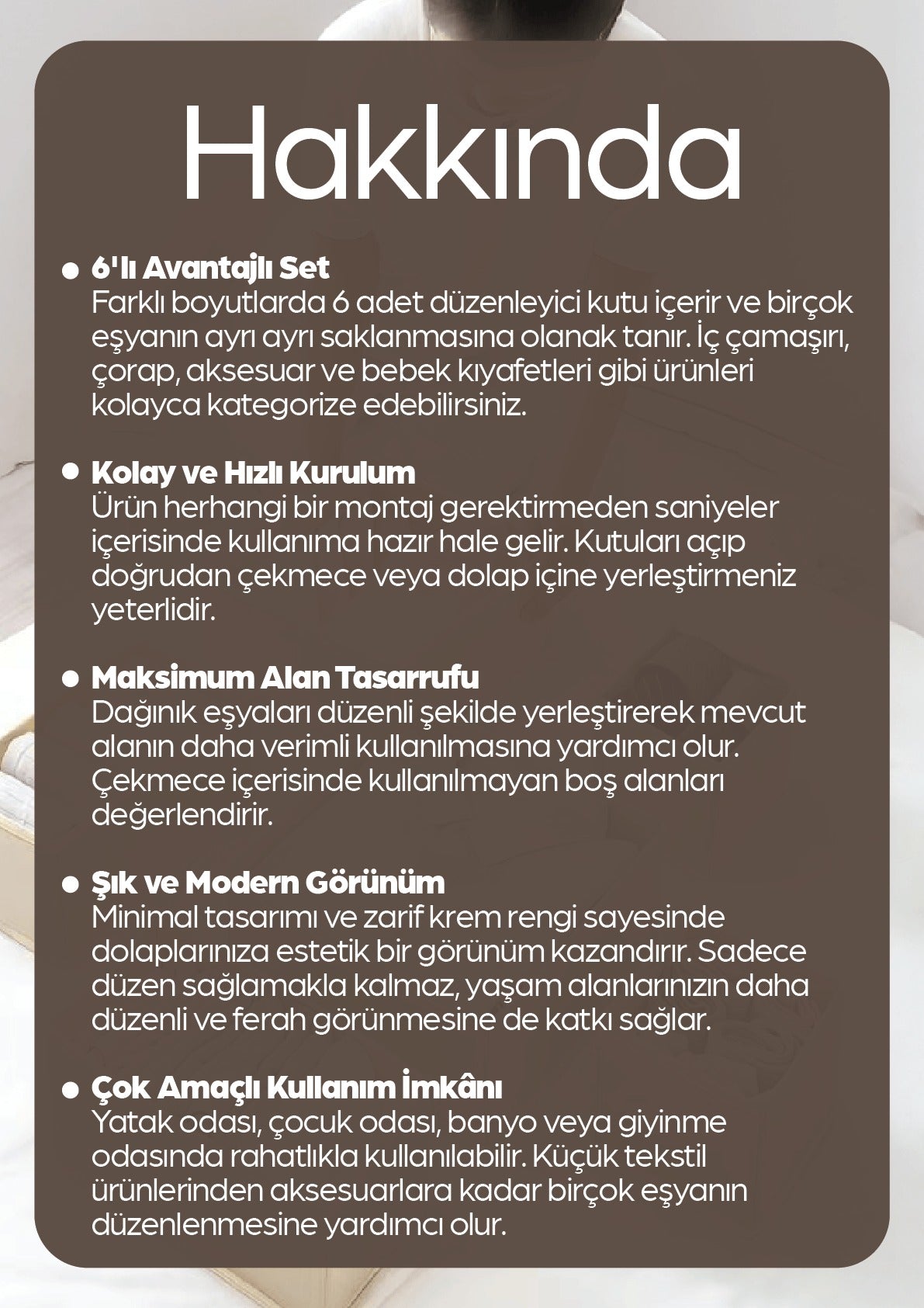 Bölmeli Çekmece Düzenleyici Seti