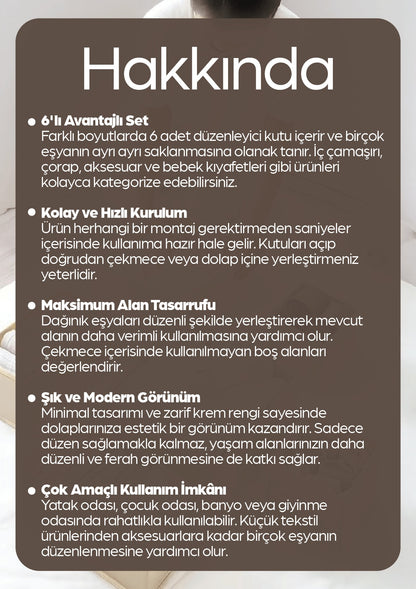 Bölmeli Çekmece Düzenleyici Seti